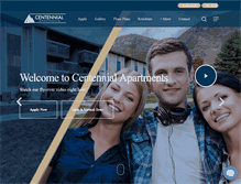 Tablet Screenshot of centennialapartments.com